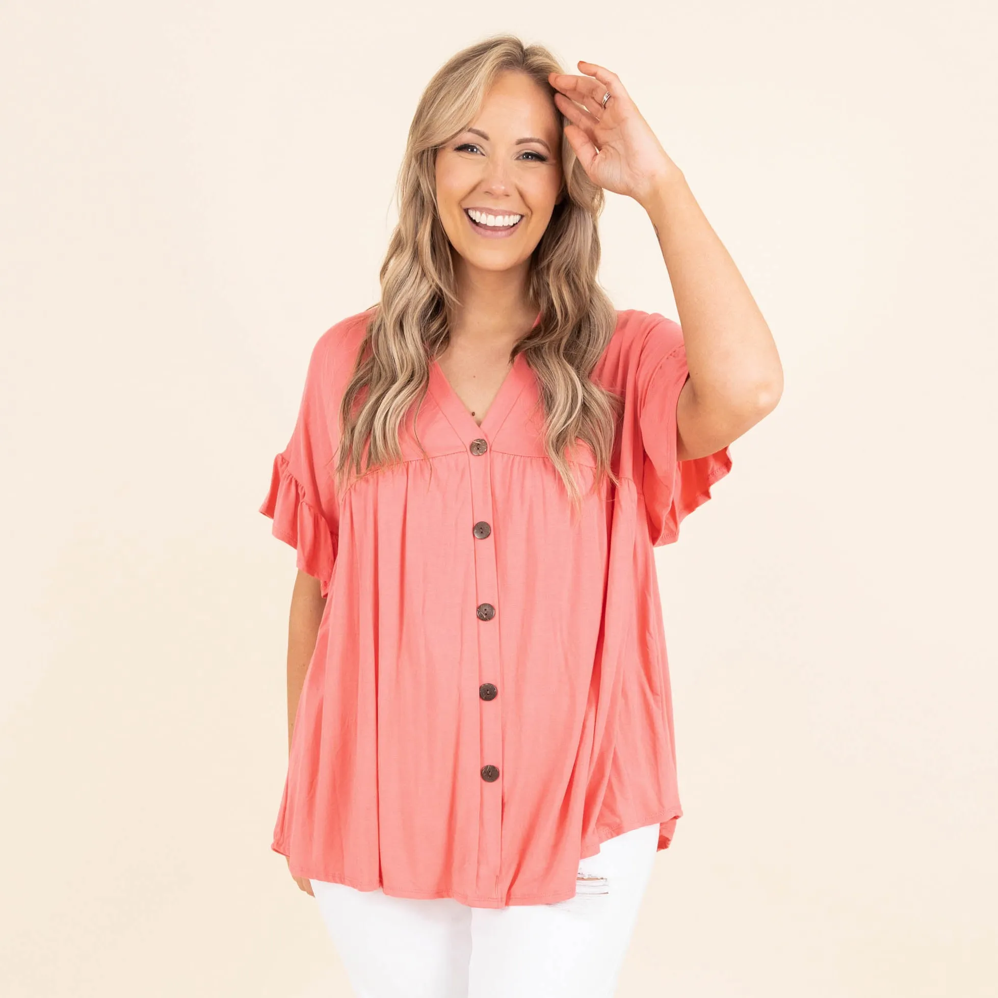 Coral Bittersweet Beginnings Top