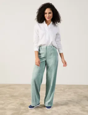 Corduroy trousers with a wide leg