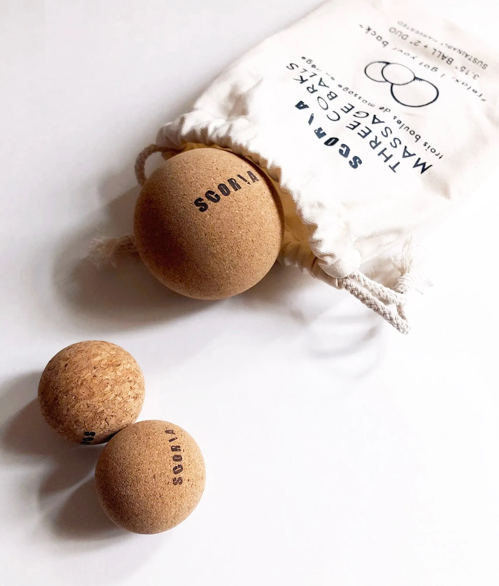 Cork Massage Balls (Set of Three)