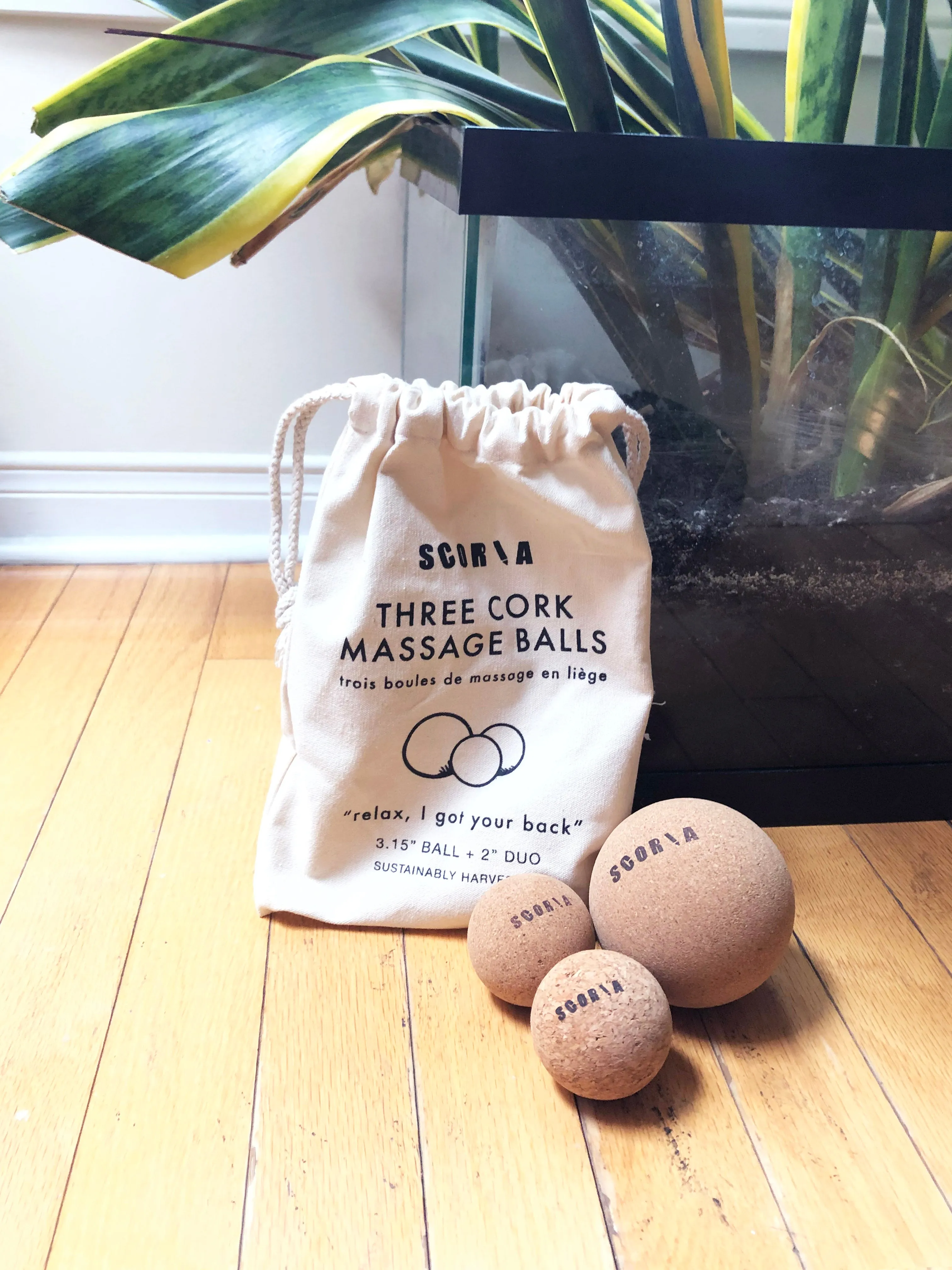 Cork Massage Balls (Set of Three)