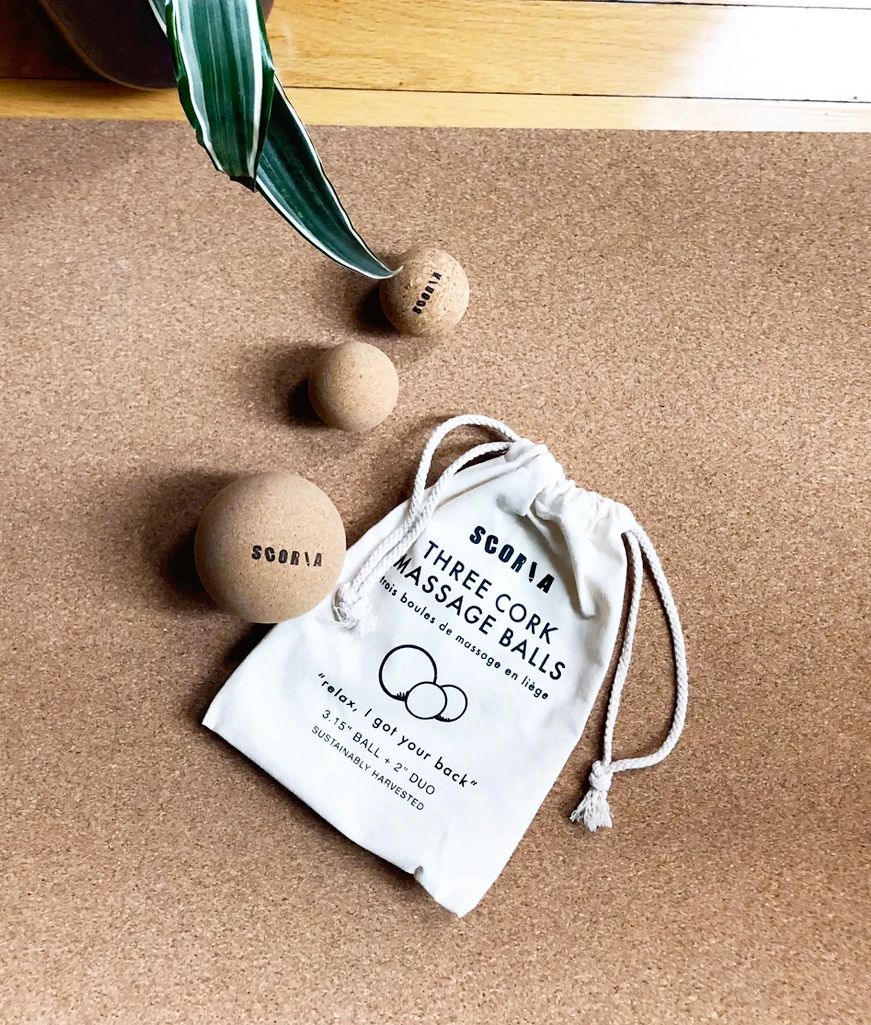 Cork Massage Balls (Set of Three)