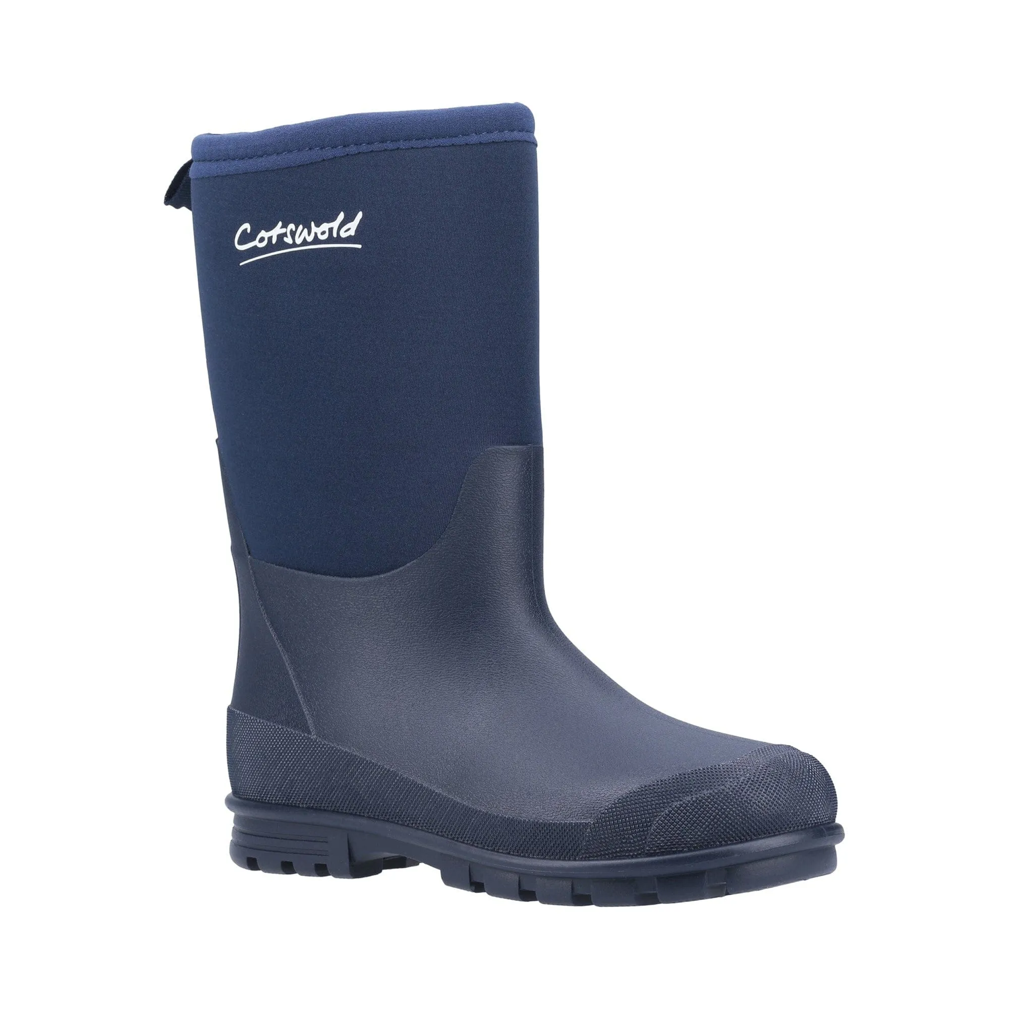 Cotswold Hilly Neoprene Kids Wellington Boots - Navy