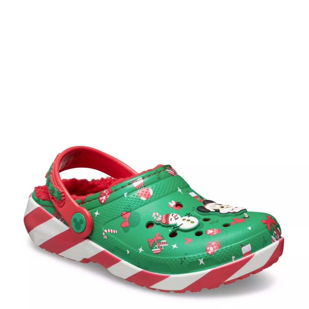 CROCS  BOYS LITTLE-BIG KID CLASSIC MICKEY XMAS LINED CLOG