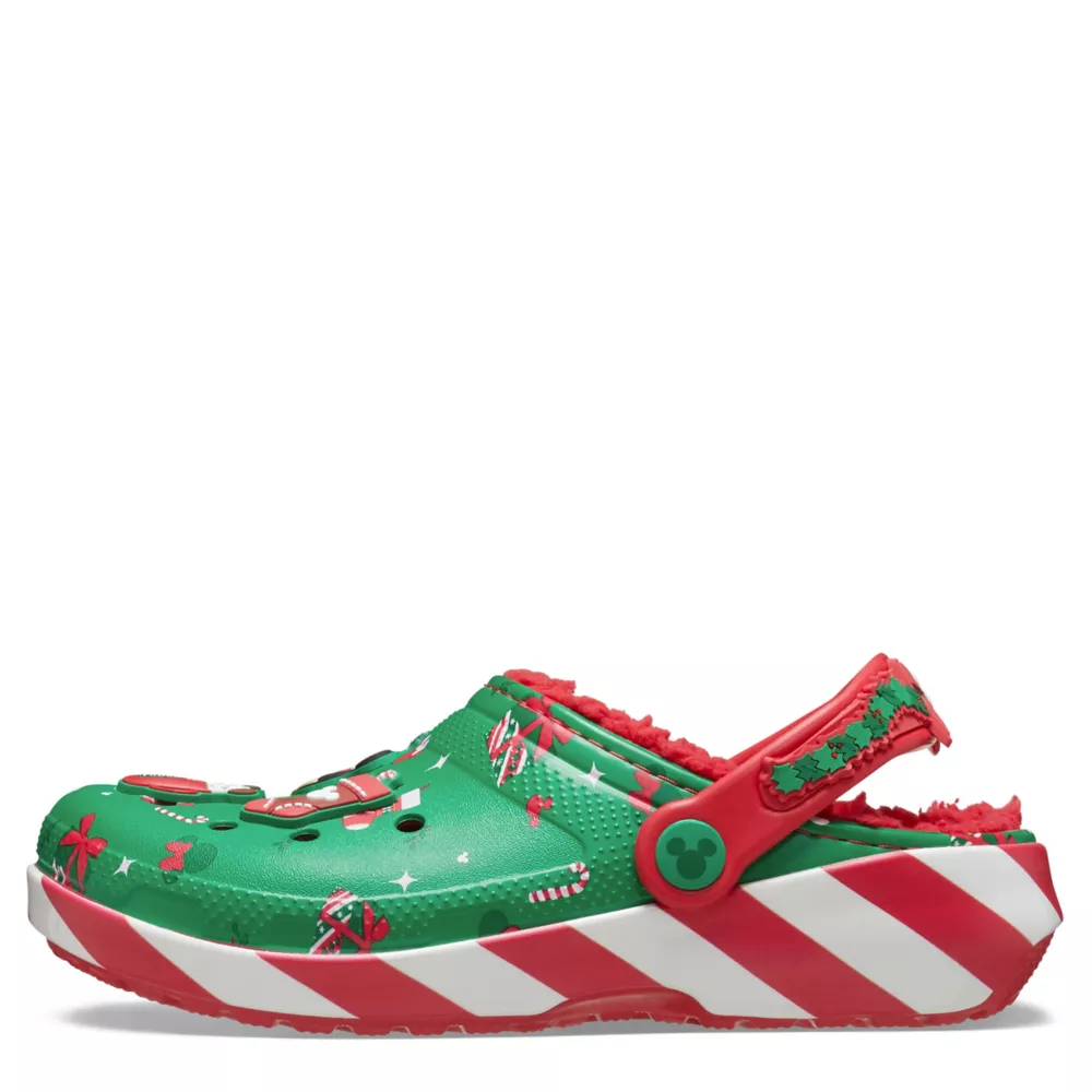 CROCS  BOYS LITTLE-BIG KID CLASSIC MICKEY XMAS LINED CLOG