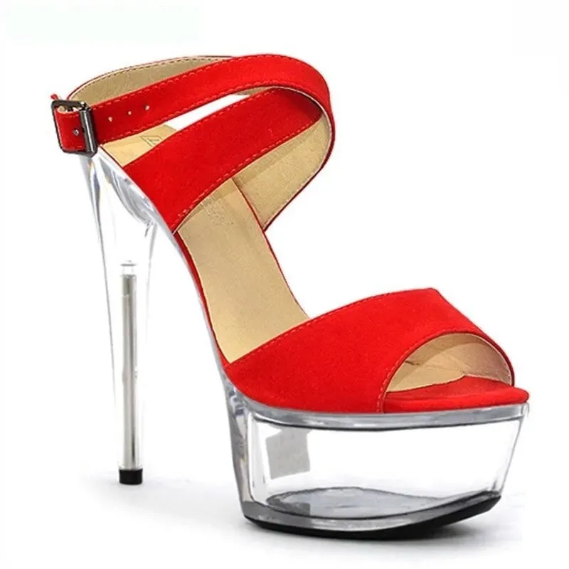 Crystal Sole High-Heel Pole Dancing Shoes for Women