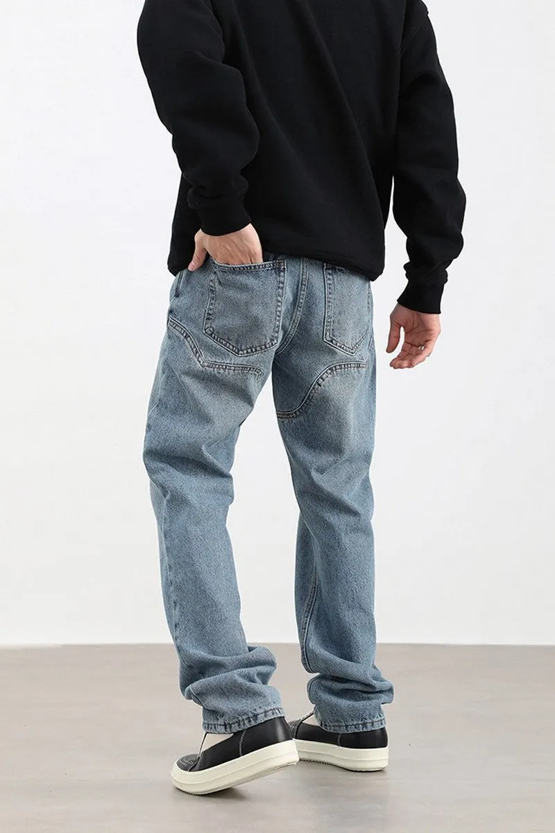 CZ Loose Stitched Straight Jeans