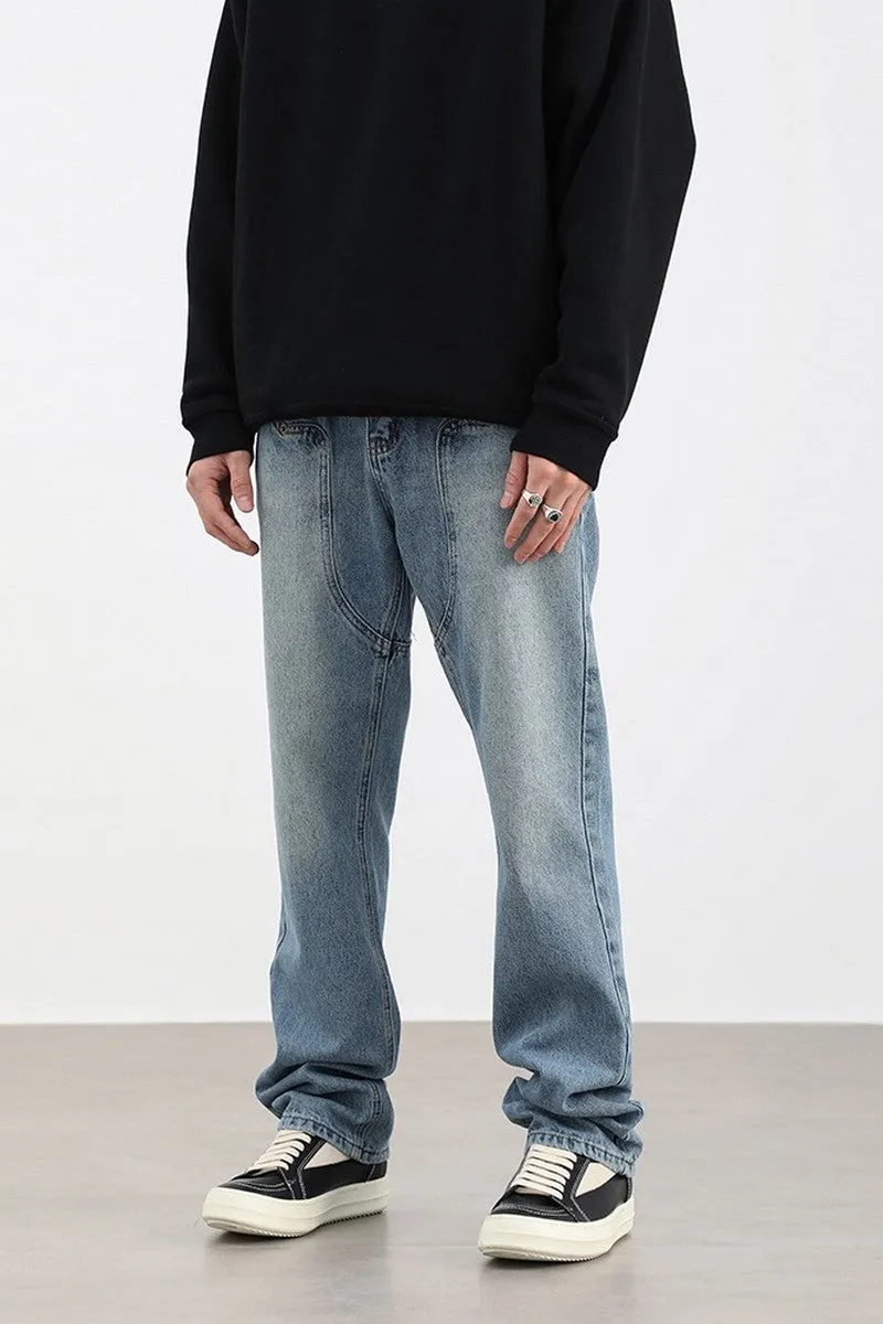 CZ Loose Stitched Straight Jeans