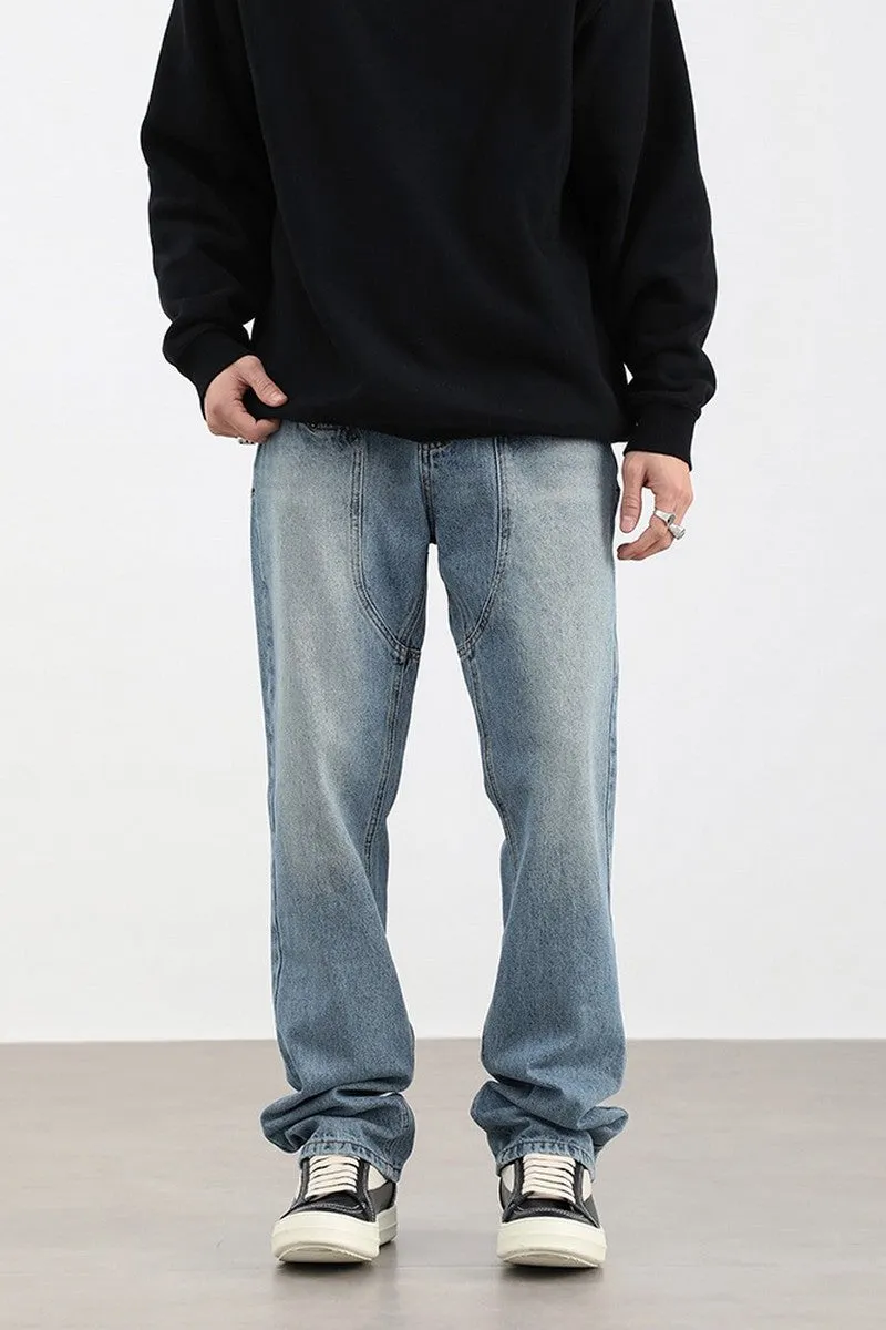 CZ Loose Stitched Straight Jeans