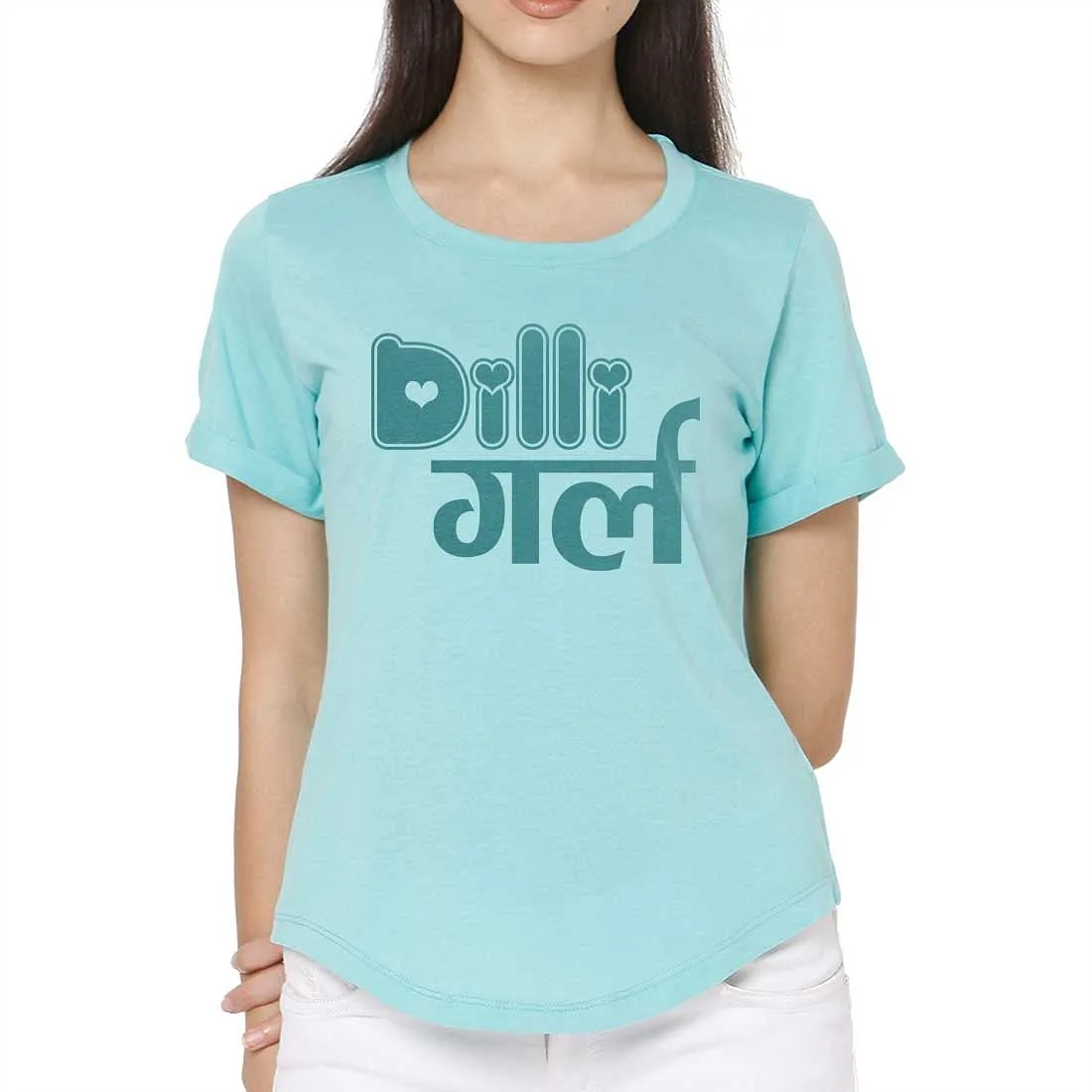 Delhi City Tshirts For Women  - Dilli Girl