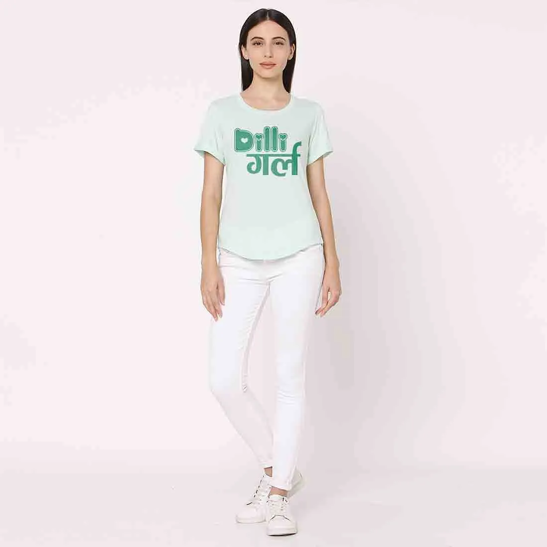 Delhi City Tshirts For Women  - Dilli Girl