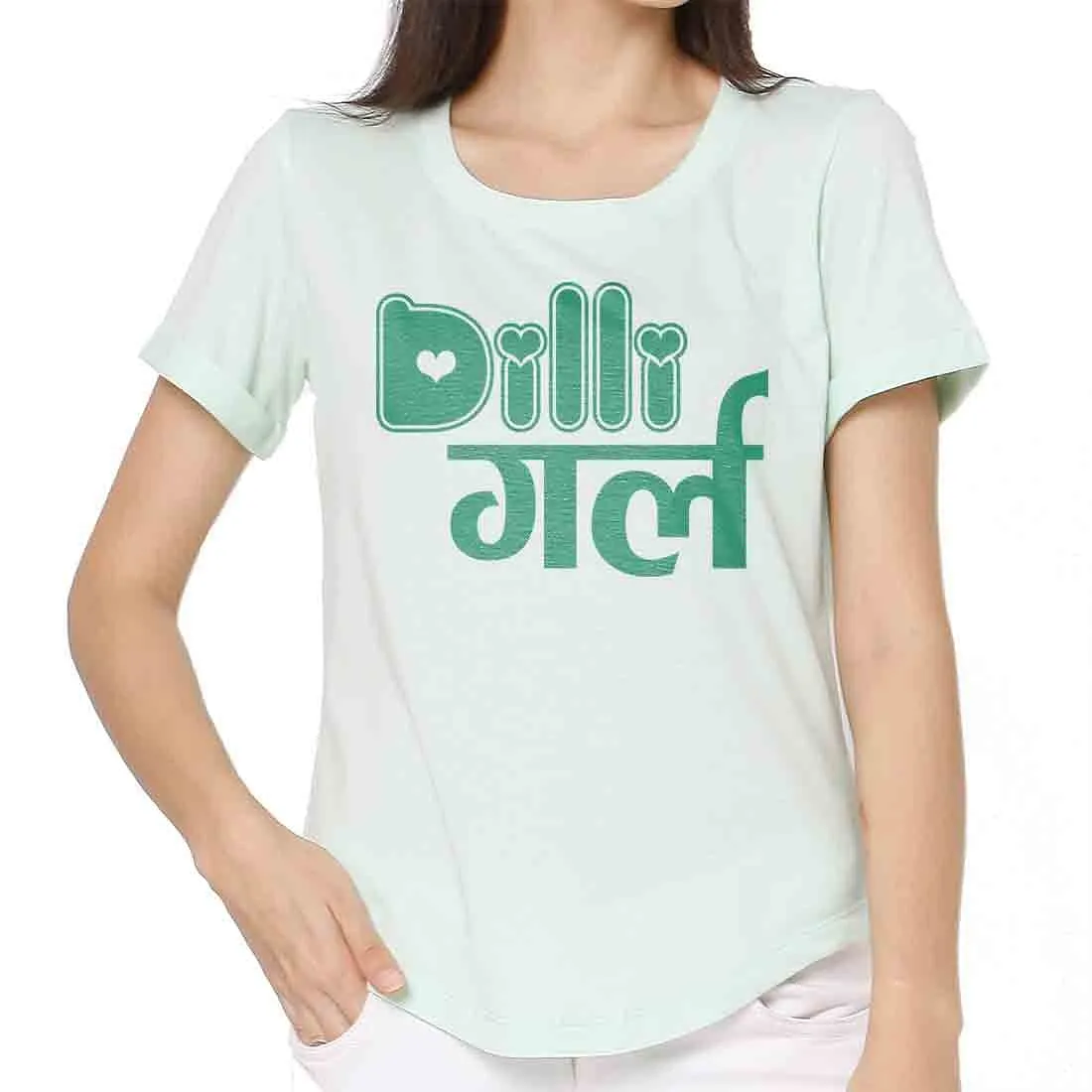 Delhi City Tshirts For Women  - Dilli Girl