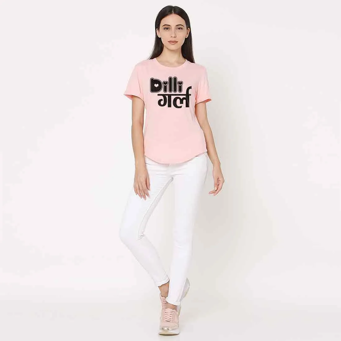 Delhi City Tshirts For Women  - Dilli Girl