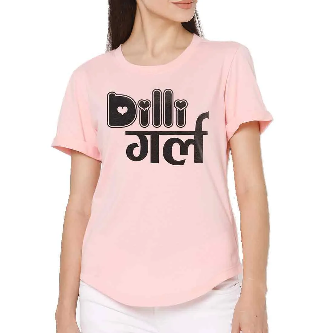 Delhi City Tshirts For Women  - Dilli Girl