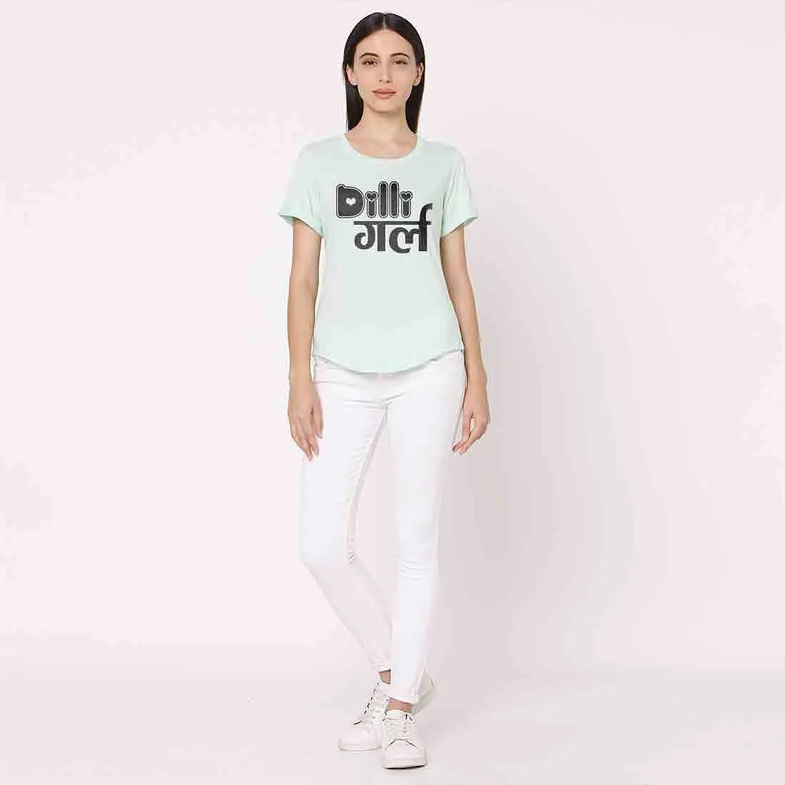 Delhi City Tshirts For Women  - Dilli Girl