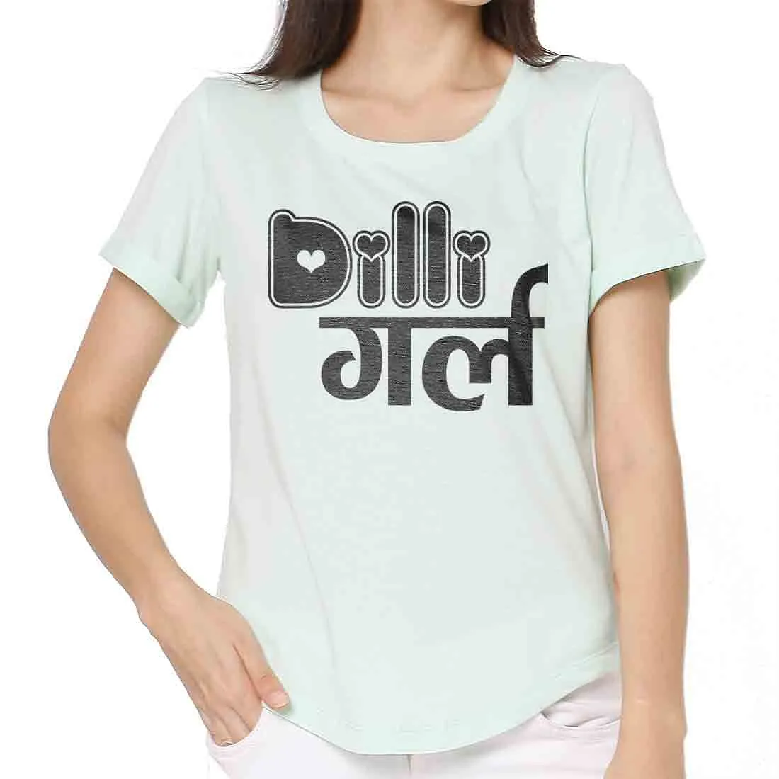 Delhi City Tshirts For Women  - Dilli Girl