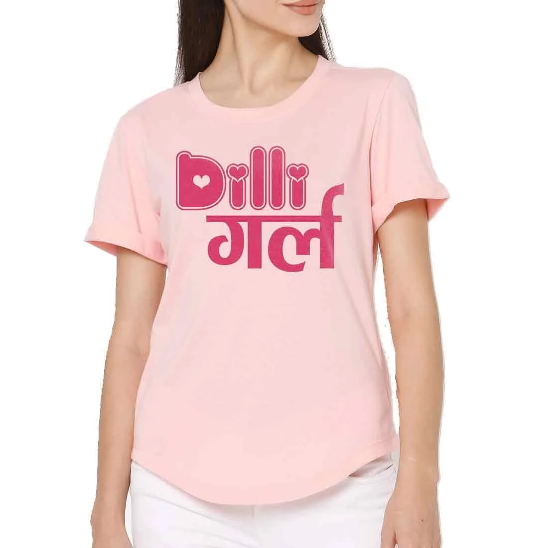 Delhi City Tshirts For Women  - Dilli Girl