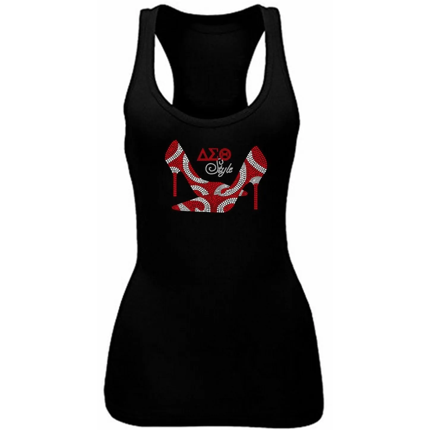 Rhinestone Tank Top with Delta Sigma Theta Style Pumps