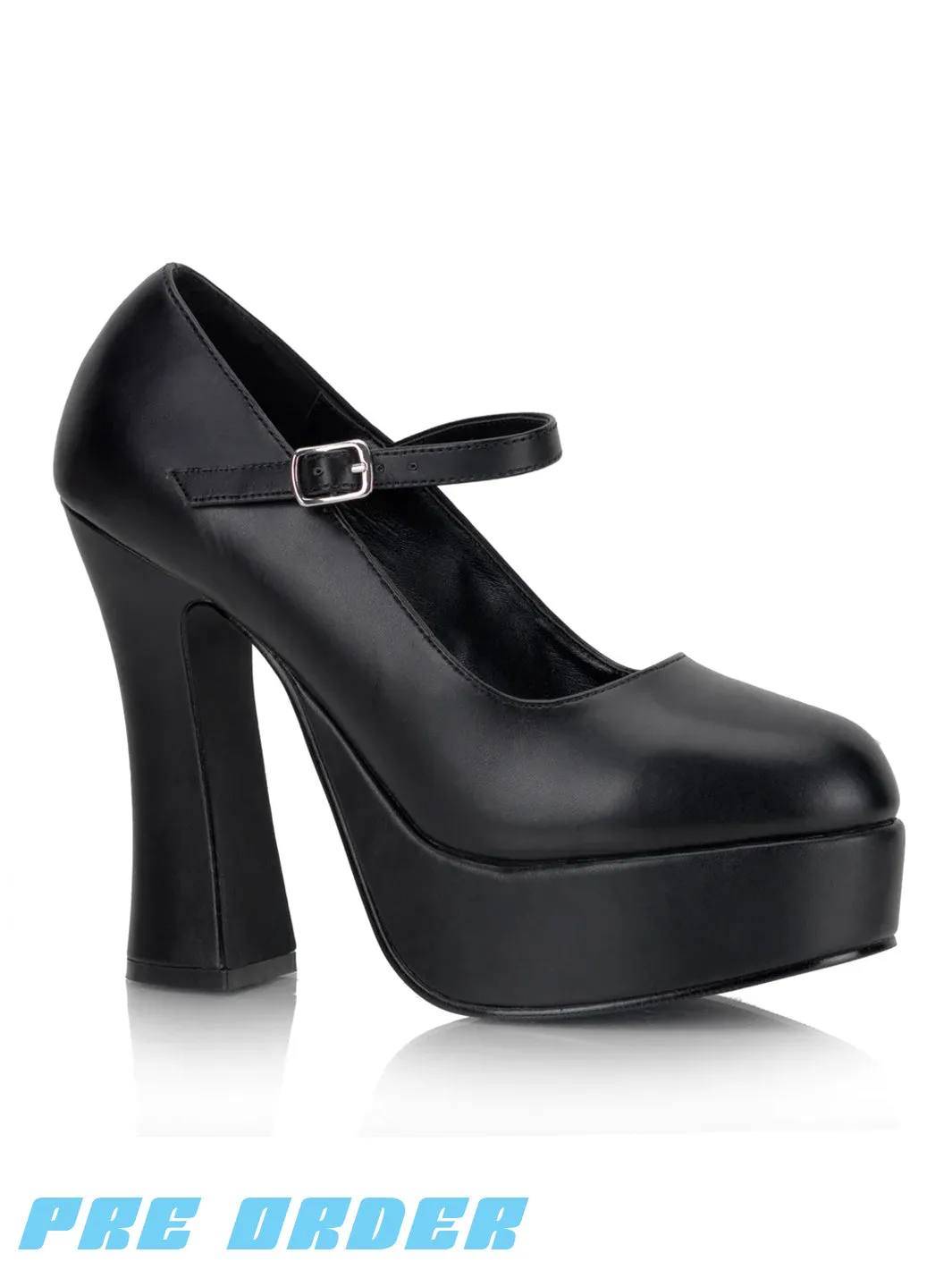 Demonia Dolly-50 Black Vegan Leather Shoes - Pre Order