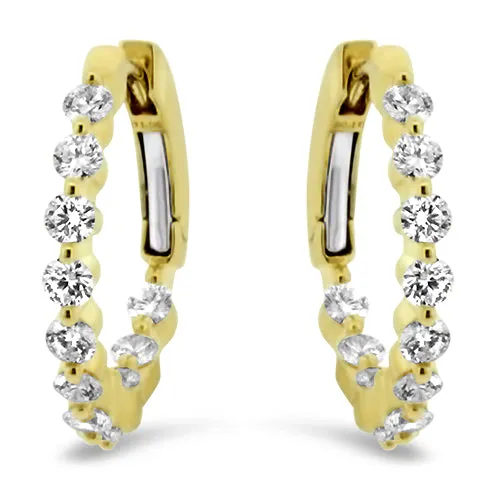 Diamond Hoop Earrings - Interior Exterior Design