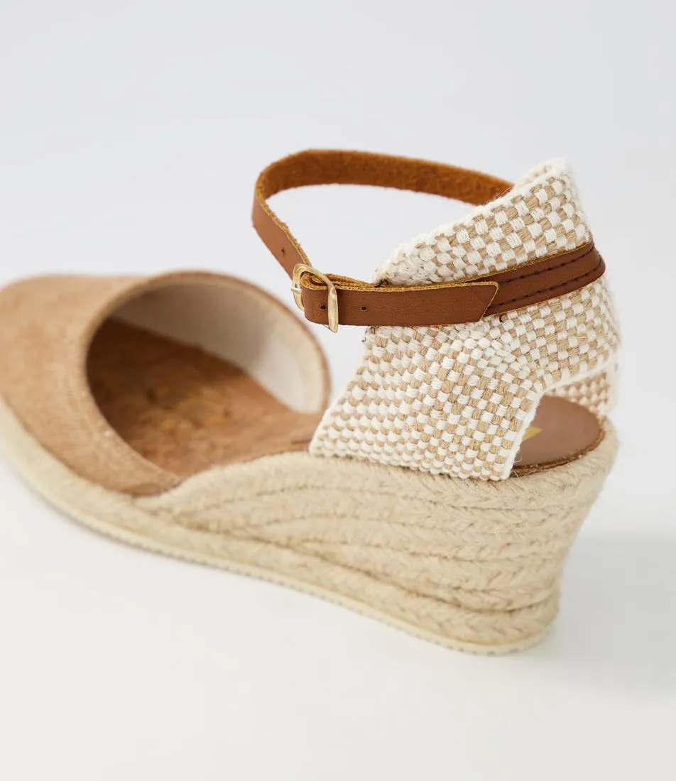 DIANA FERRARI Taloria Champagne Sustainable Wedge Shoes