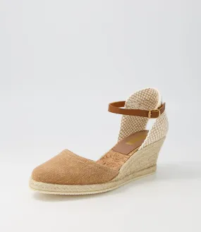 DIANA FERRARI Taloria Champagne Sustainable Wedge Shoes