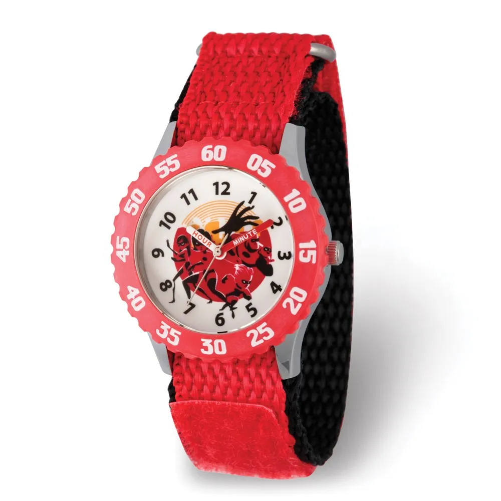 Incredibles 2 Boys Red Nylon Time Teacher Watch from Disney - Google SEO Friendly.