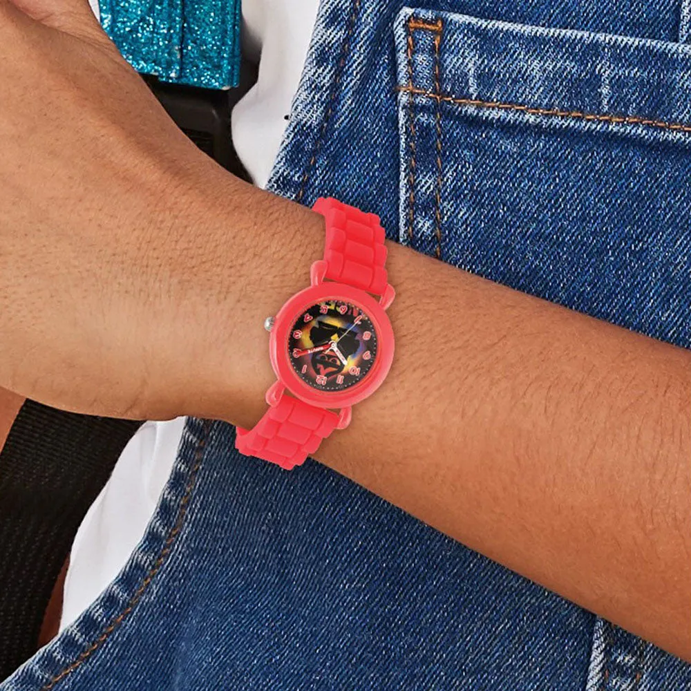 Disney Girls Anger Red Time Teaching Watch with Silicone Band