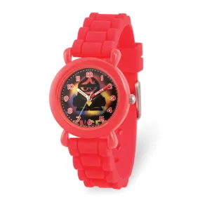 Disney Girls Anger Red Time Teaching Watch with Silicone Band