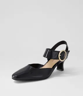 DJANGO & JULIETTE Caris Black Patent Leather Heels