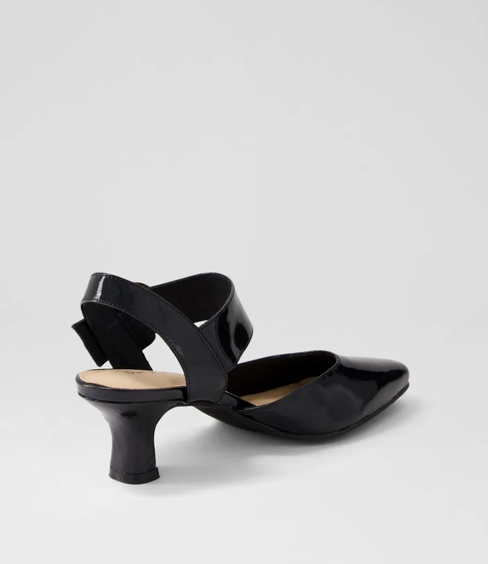 DJANGO & JULIETTE Caris Black Patent Leather Heels