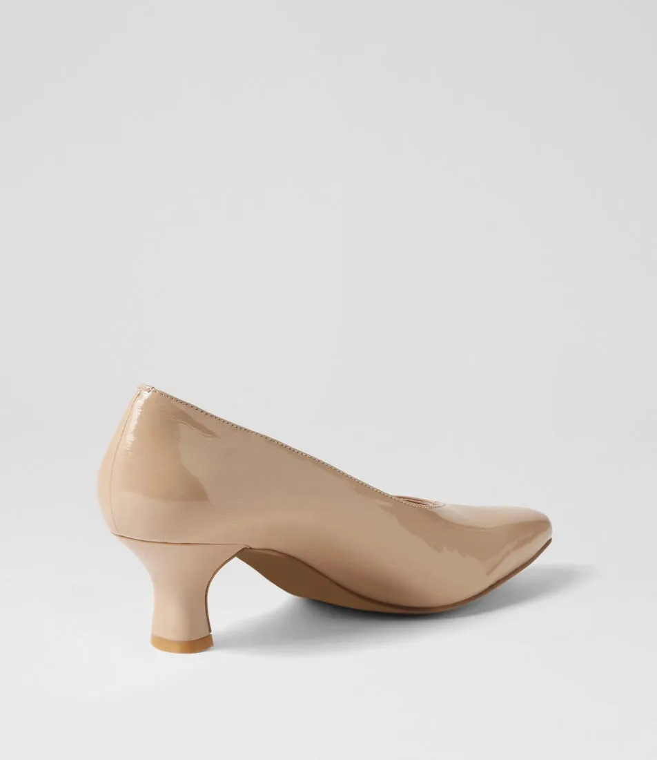 DJANGO & JULIETTE Chese Camel Patent Leather Heels