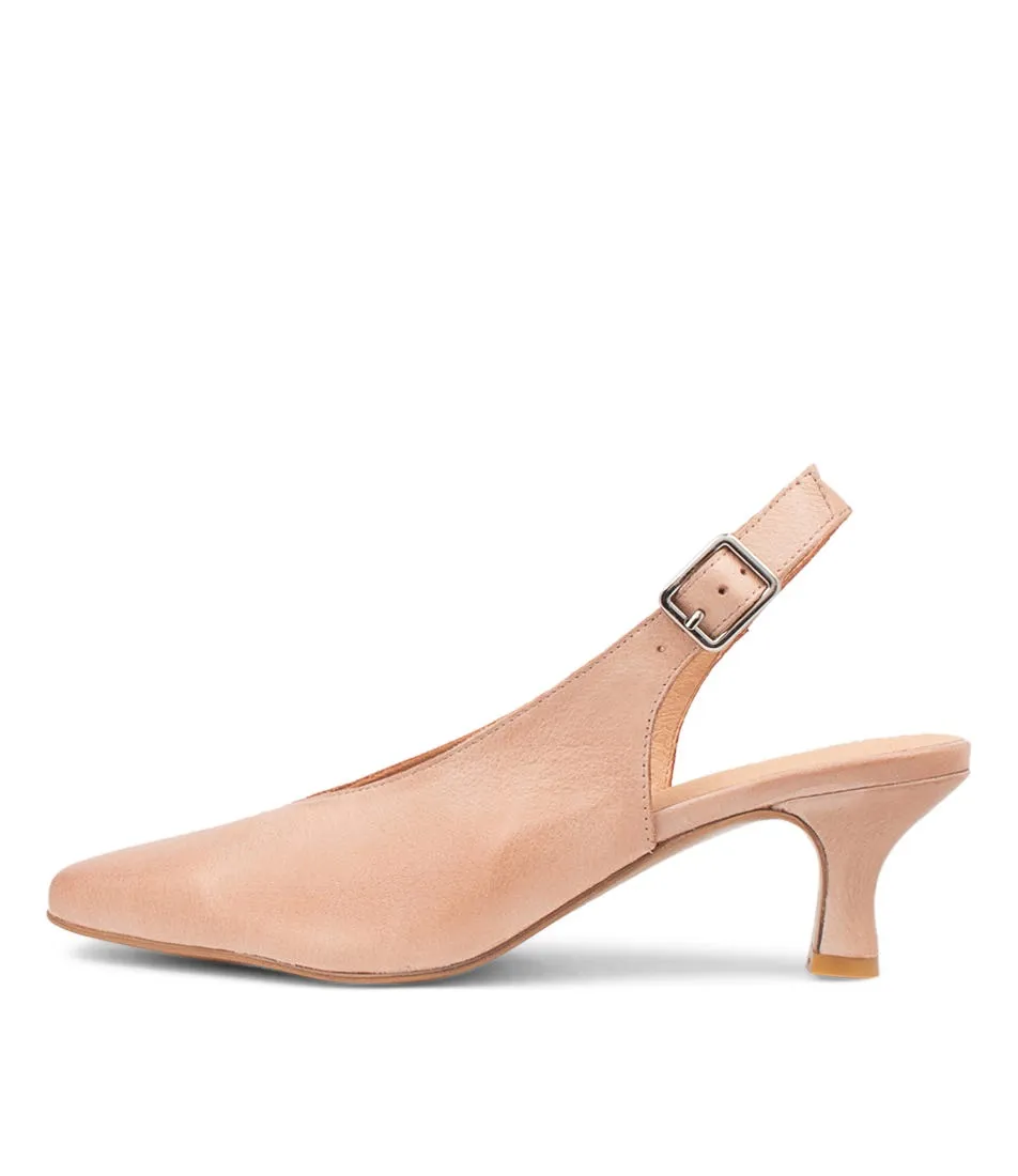 DJANGO & JULIETTE Codey Warm Rose Leather Heels