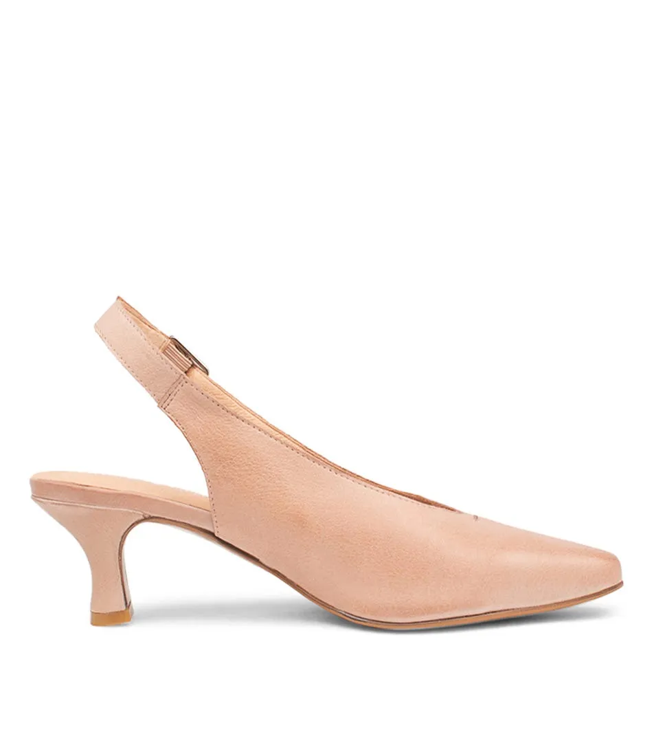 DJANGO & JULIETTE Codey Warm Rose Leather Heels