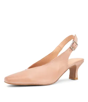 DJANGO & JULIETTE Codey Warm Rose Leather Heels