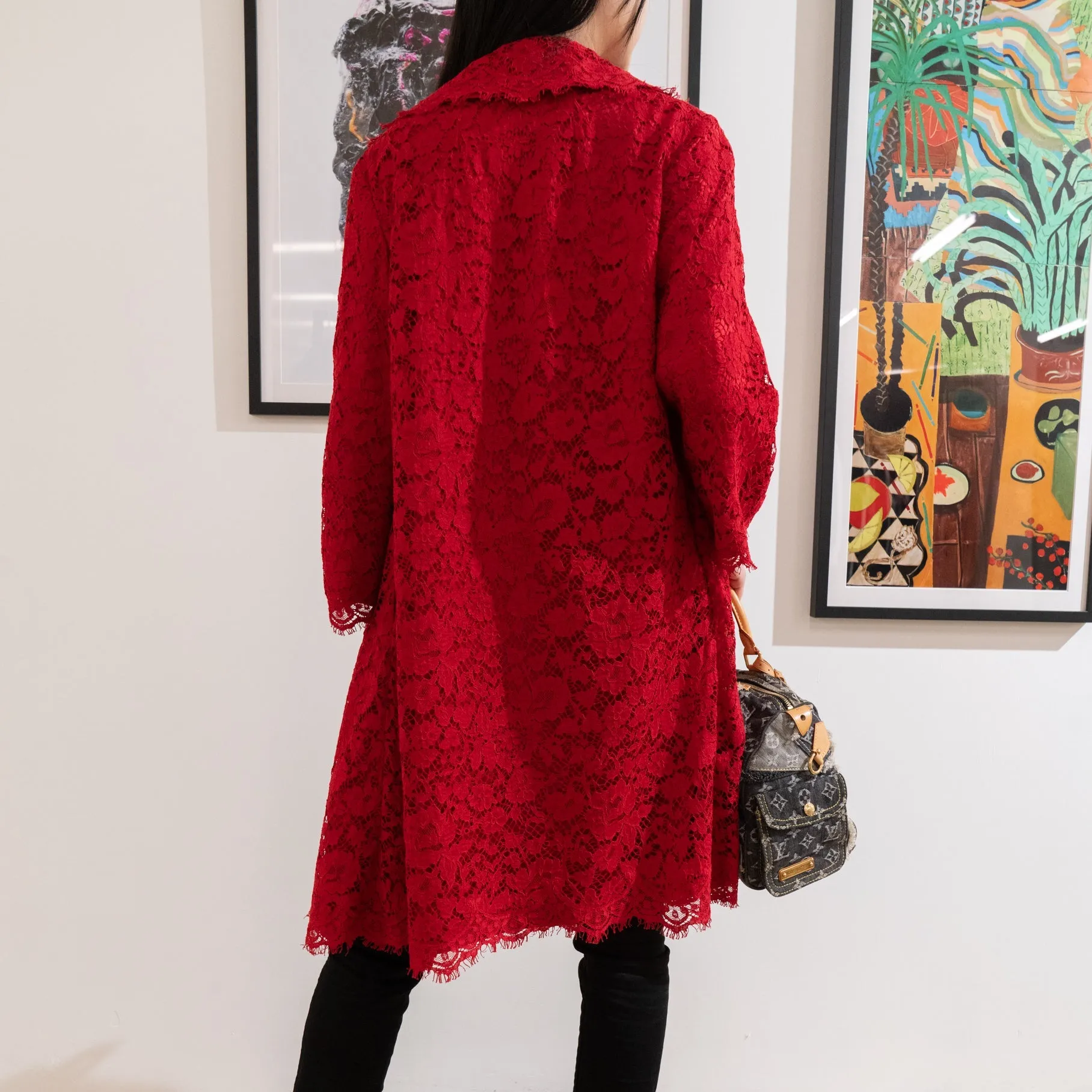 Dolce Gabbana red lace jacket TWS