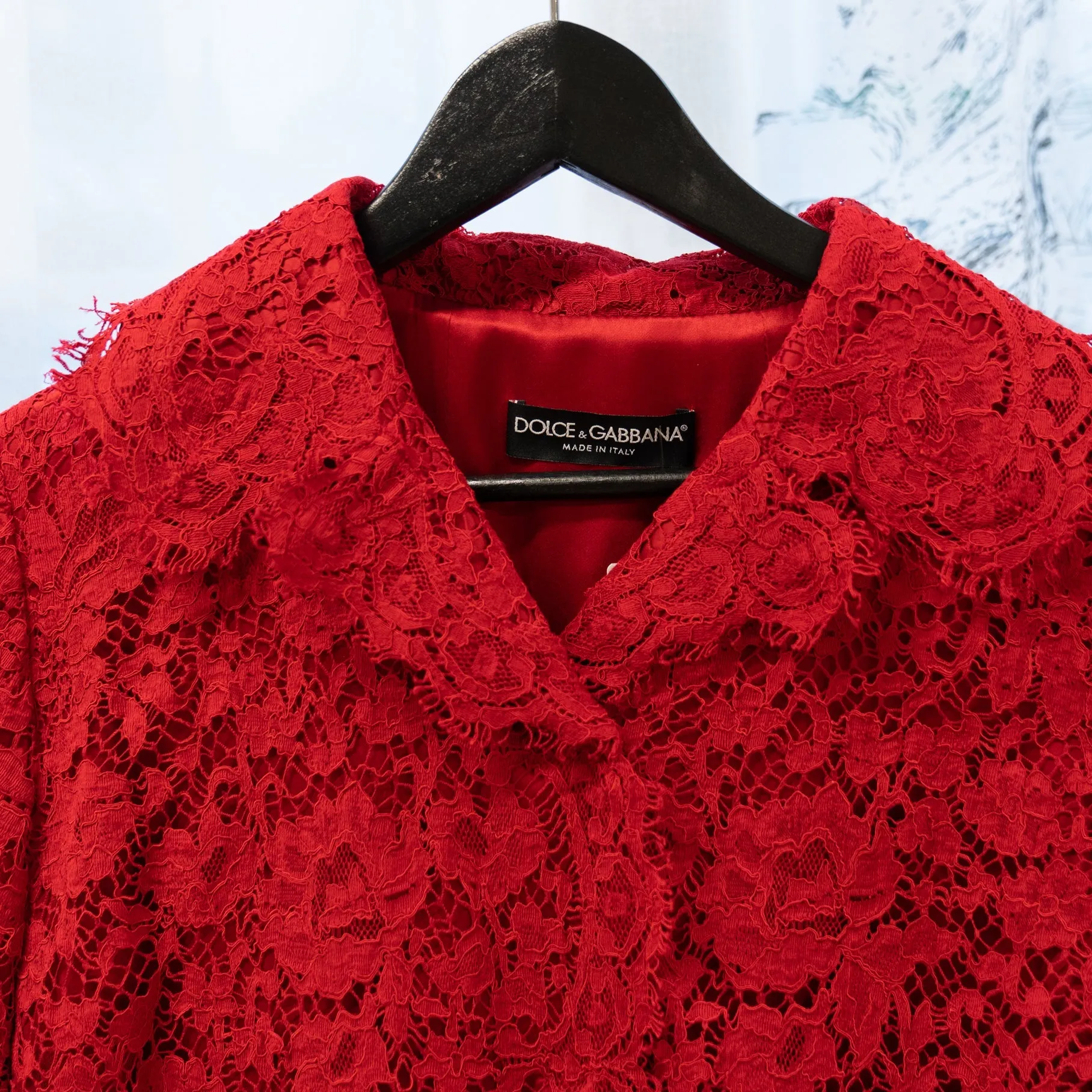 Dolce Gabbana red lace jacket TWS