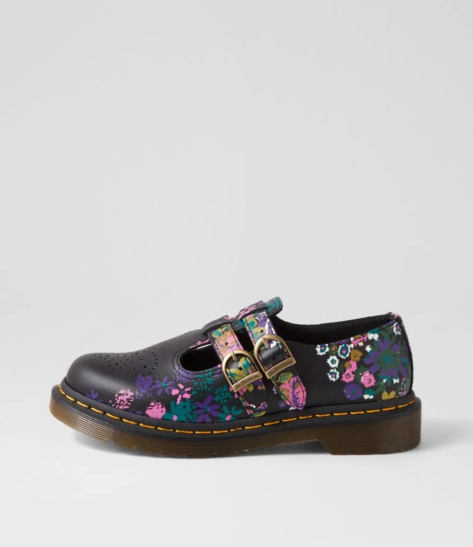 DR MARTEN 8065 Mary Jane Vintage Floral Print Leather Heels