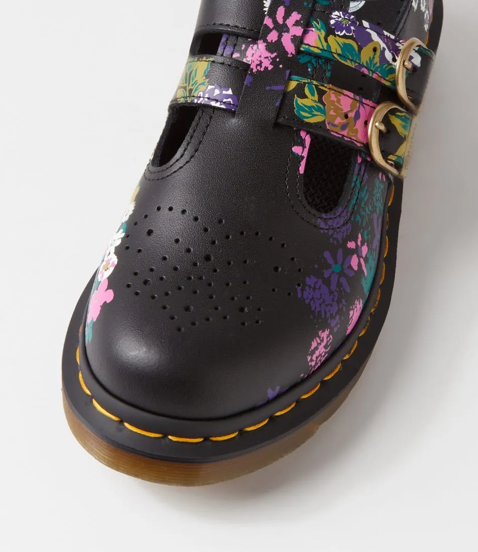 DR MARTEN 8065 Mary Jane Vintage Floral Print Leather Heels