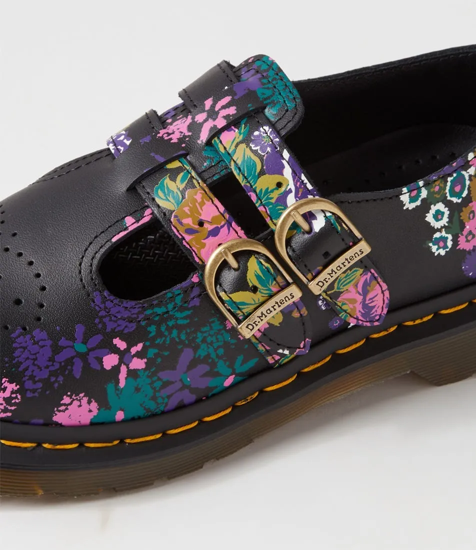 DR MARTEN 8065 Mary Jane Vintage Floral Print Leather Heels