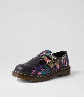 DR MARTEN 8065 Mary Jane Vintage Floral Print Leather Heels