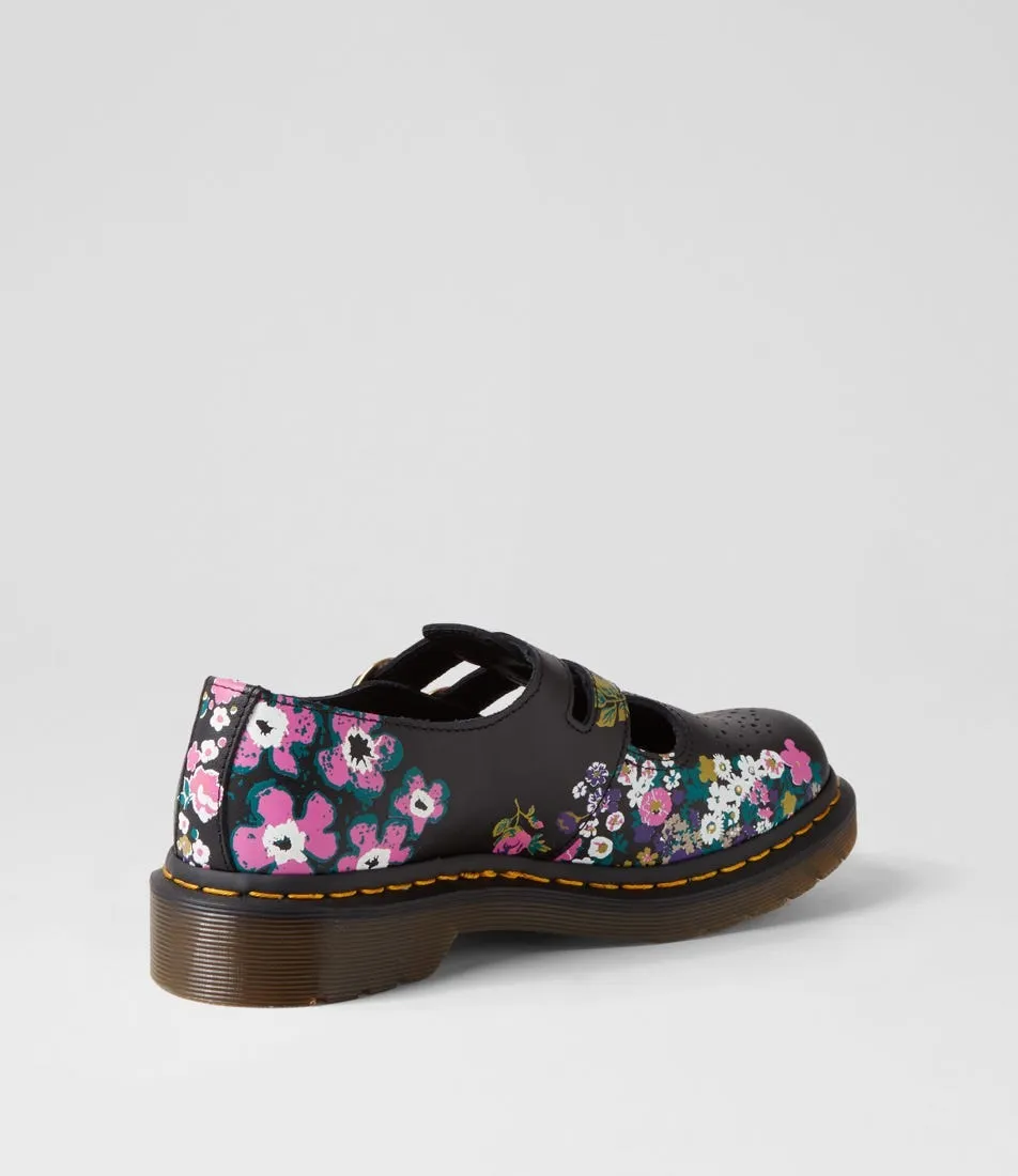 DR MARTEN 8065 Mary Jane Vintage Floral Print Leather Heels