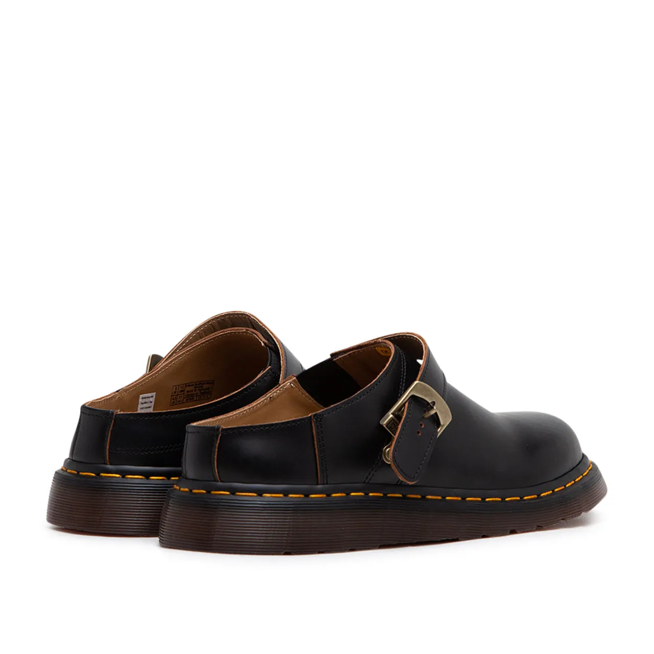 Dr. Martens Isham Vintage Smooth Leather Slingback Mules (Black)