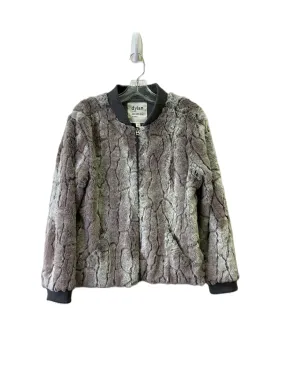 Dylan Taupe Faux Fur Sherpa Jacket Size M