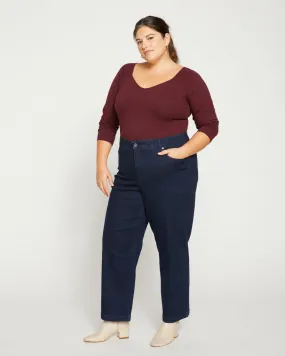 Elastic Waist Weekend Jeans - Dark Indigo