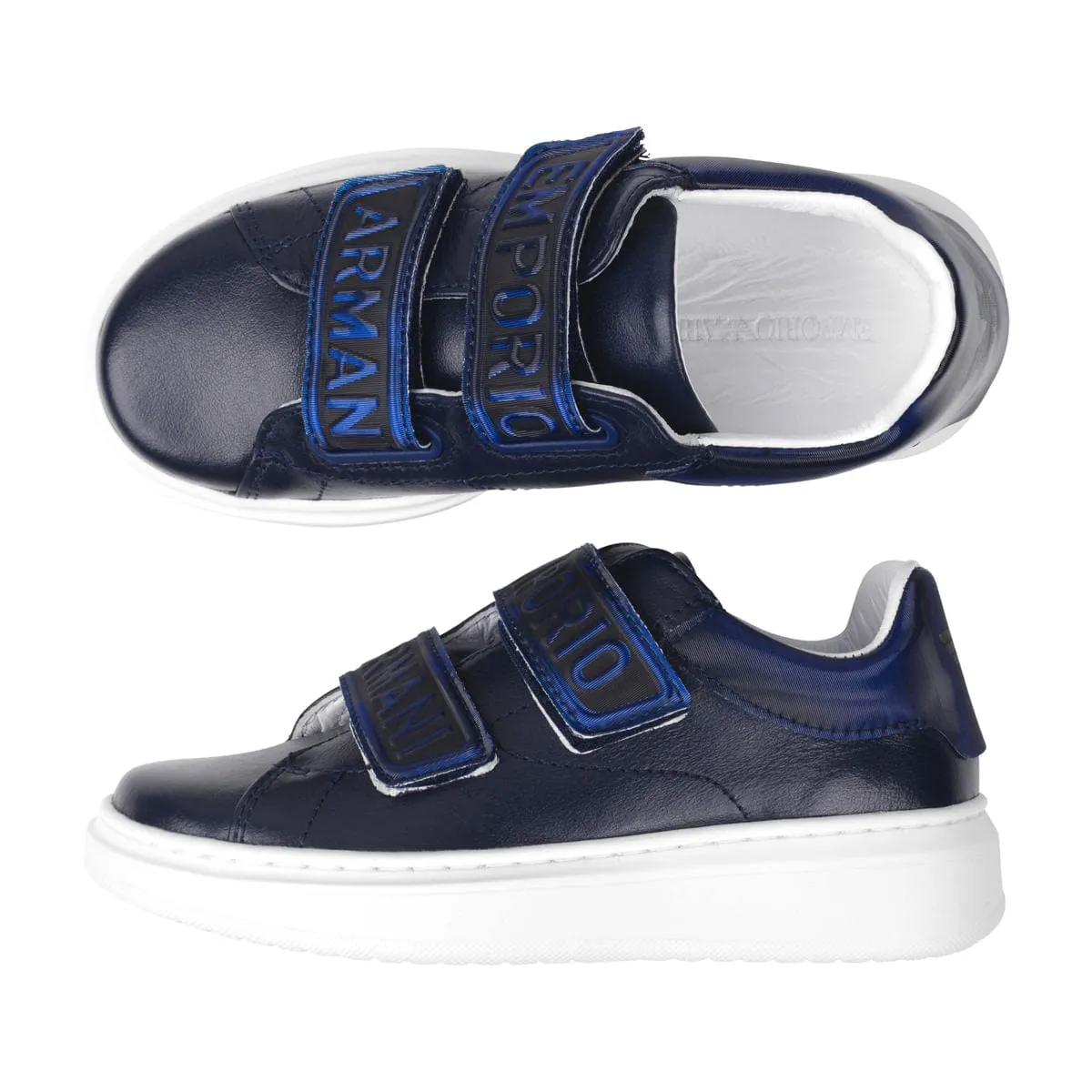 Emporio Armani Boys leather sports shoes