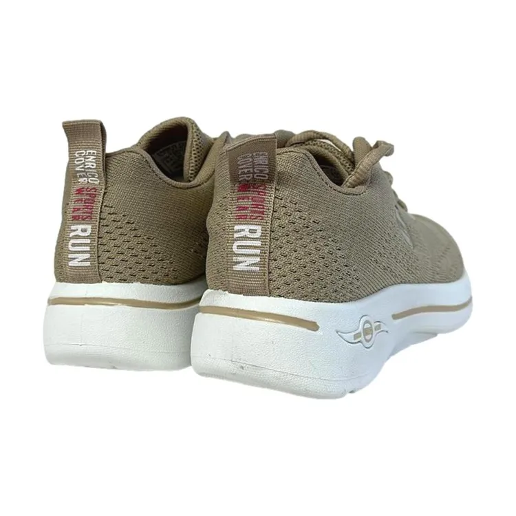 Beige Lace-Up Women's Sneakers by Enrico Coveri