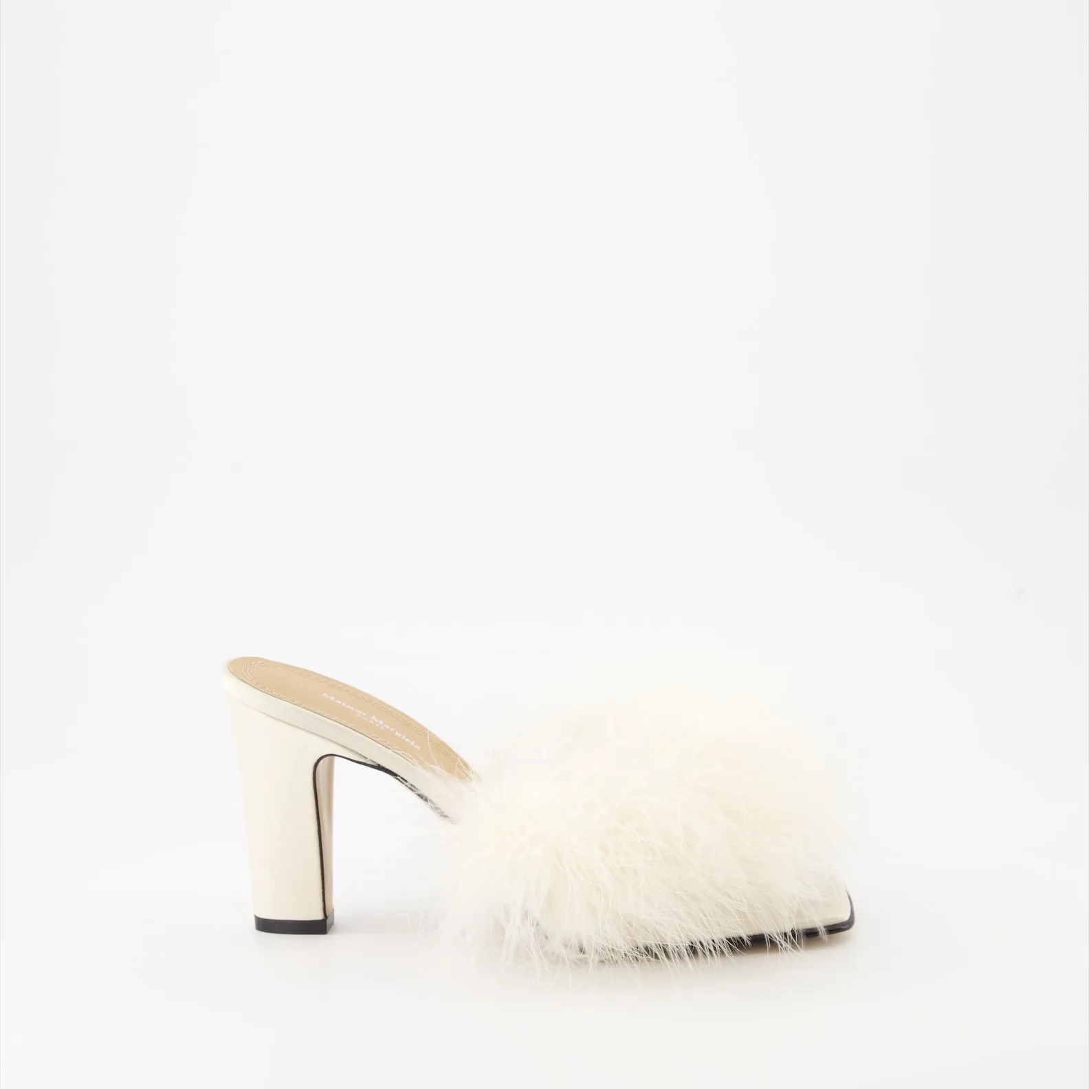 Feather-Trimmed Mules