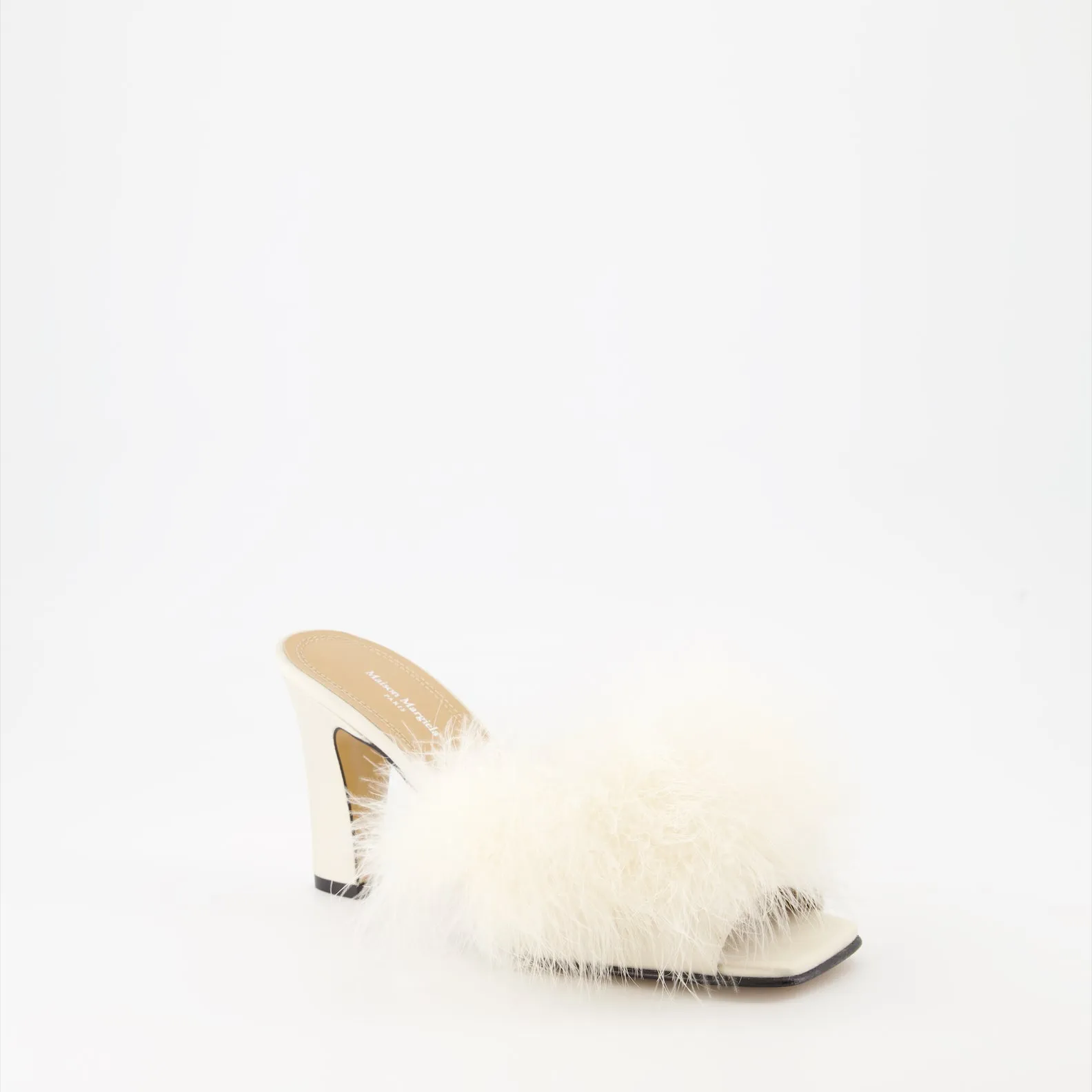 Feather-Trimmed Mules