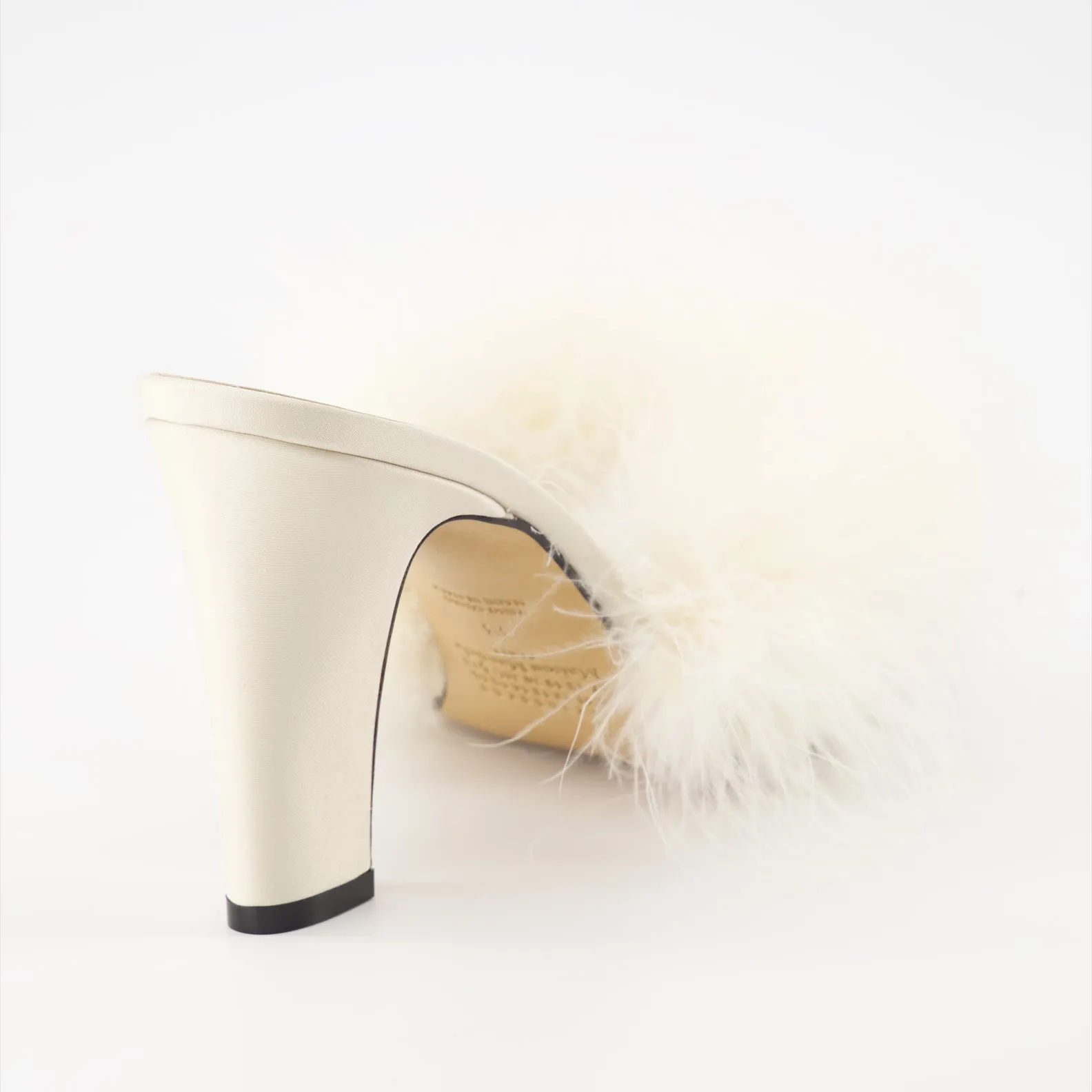 Feather-Trimmed Mules