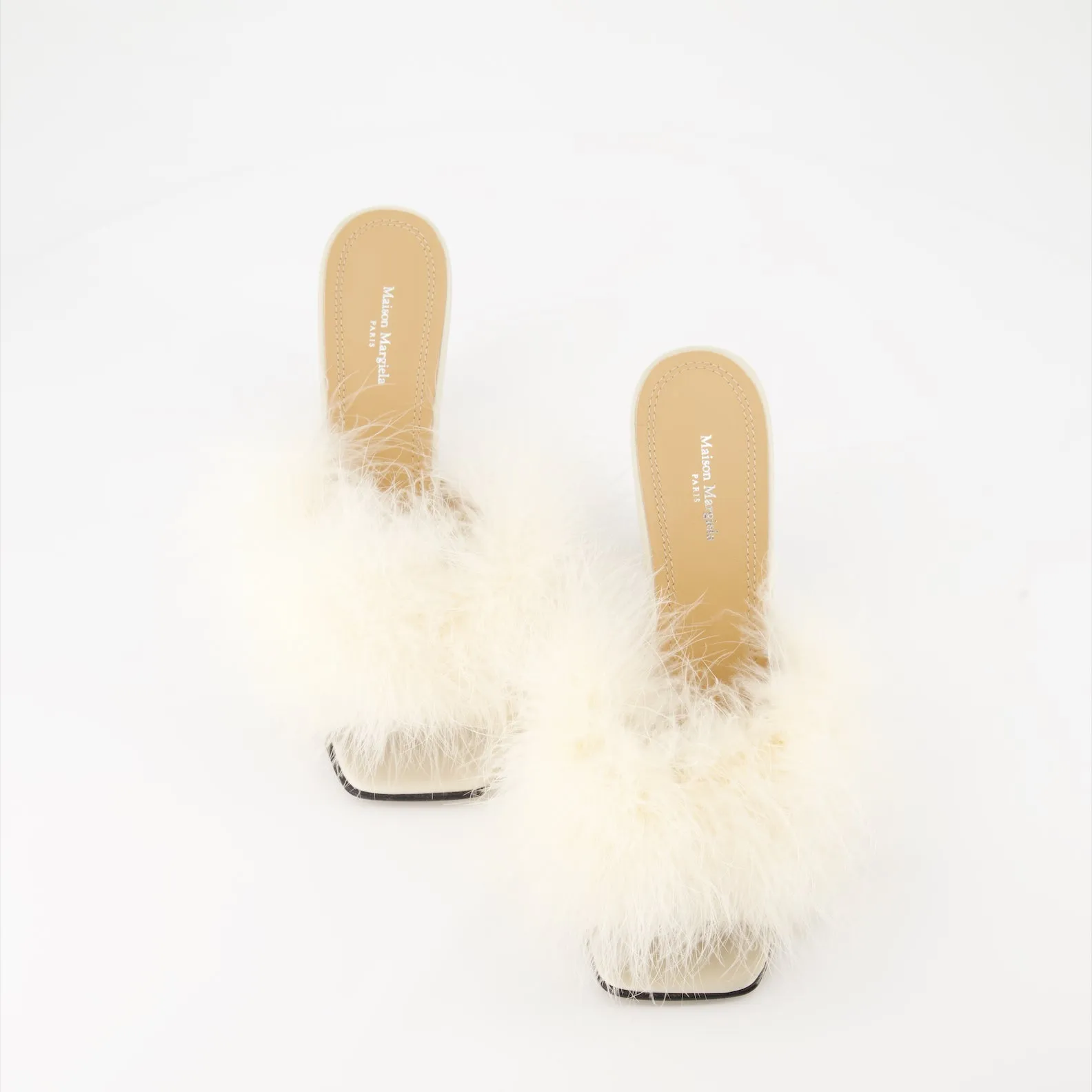 Feather-Trimmed Mules